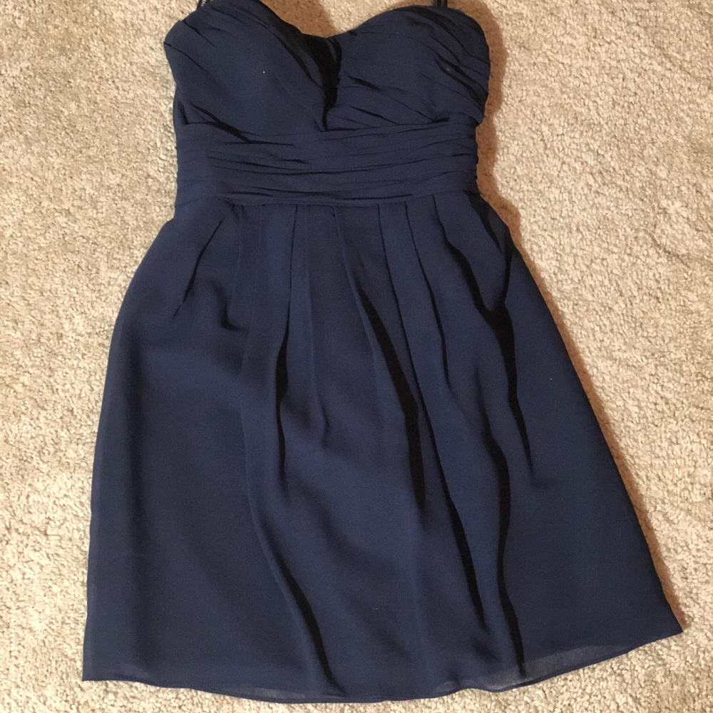 Navy above knee bridesmaid dress - size 10